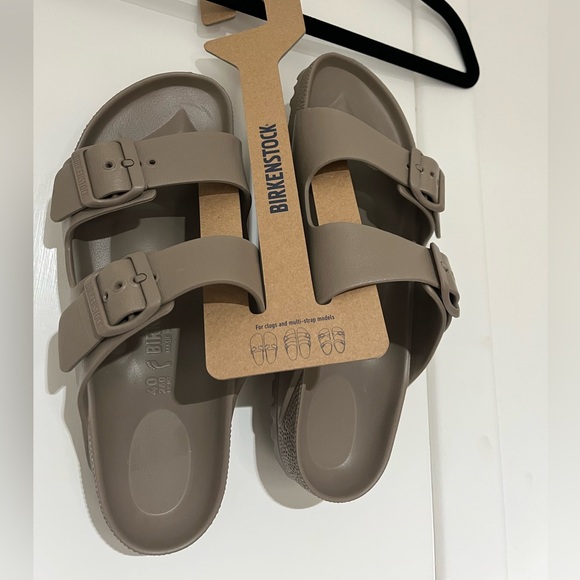 Birkenstock Shoes - Birkenstock Arizona EVA Sandals — Light Taupe